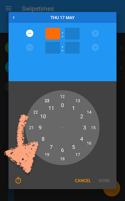 Switch to duration mode