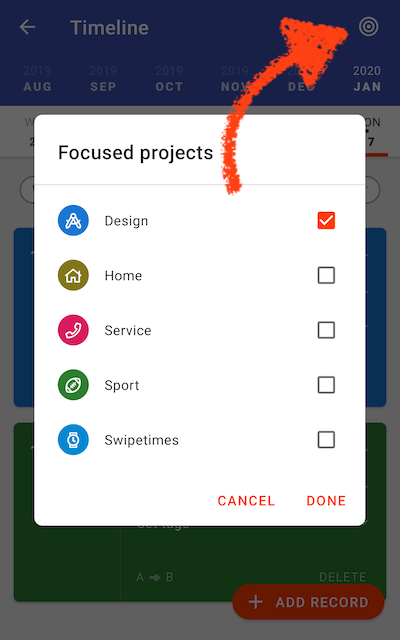 Set focused projects