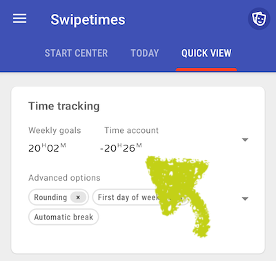 Adjust goals & time account